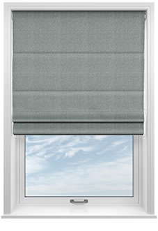 Soft Chevron, Soft Black - Motorised Roman Blind